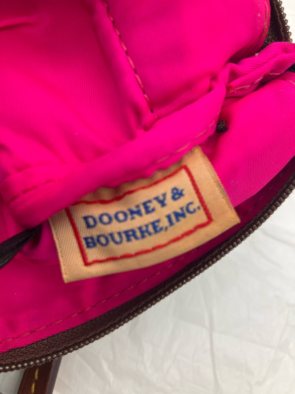 Dooney & Bourke Green Nylon Crossbody with Brown Leather Trim - Picture 6 of 10